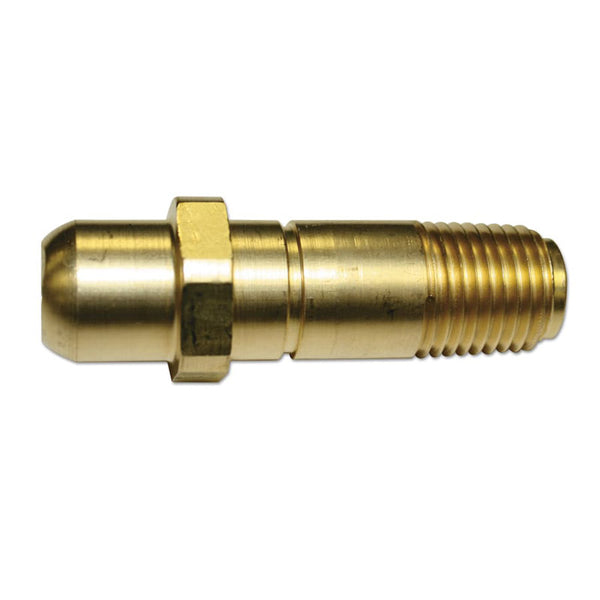 Regulator Inlet Nipple, Oxygen, 1/4 in (NPT), 2-1/16 in L, Brass, CGA-540 312-63