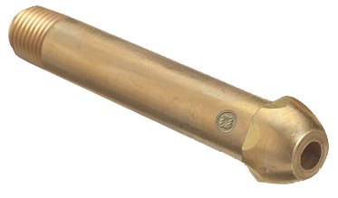 Regulator Inlet Nipple, Hydrogen/Natural Gas, 1/4 in (NPT), 2-1/2 in L, Brass, CGA-350 312-83
