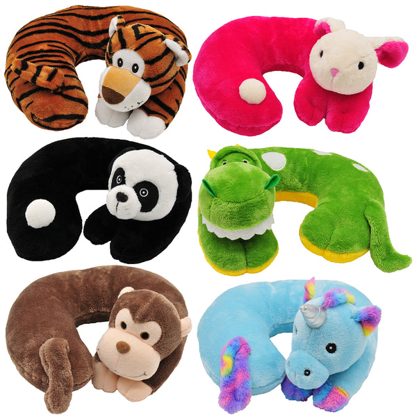 BlackCanyon Outfitters Childrens Neck Pillow BCO6878 -  Child Size Travel Neck Pillow Cute Foam U Shaped Pillow for Airplane Sleep - Assorted