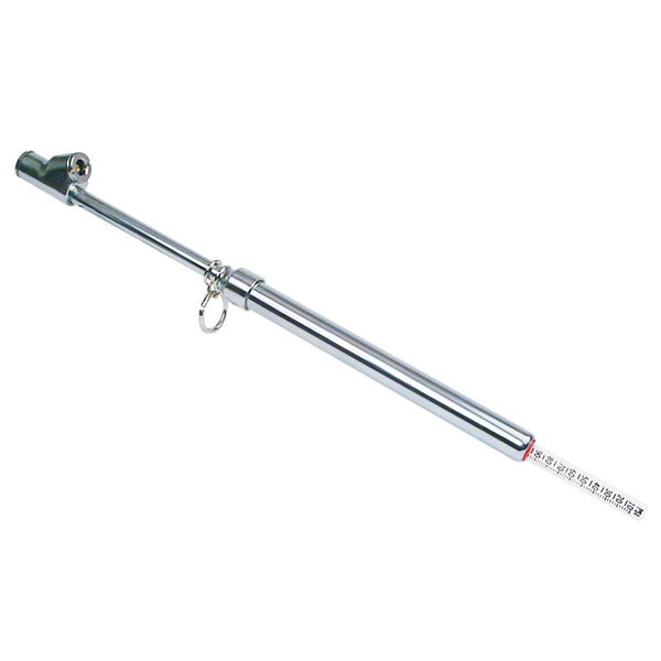 TruckSpec Tire Gauge 12 Inch Straight-on Dual Foot JL-5018N - Dual Head Truck Tire Gauge Tire Pressure Range 10 PSI to 120 PSI - Silver