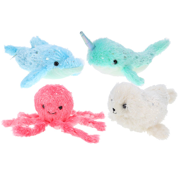 12 .in  Iridescent Sea Creature Plush As